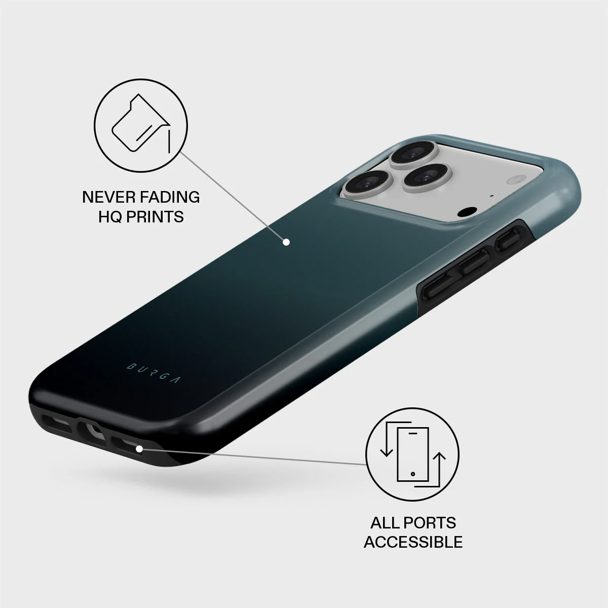 BURGA Tough MagSafe iPhone 17 Pro Max tok - Black Hole