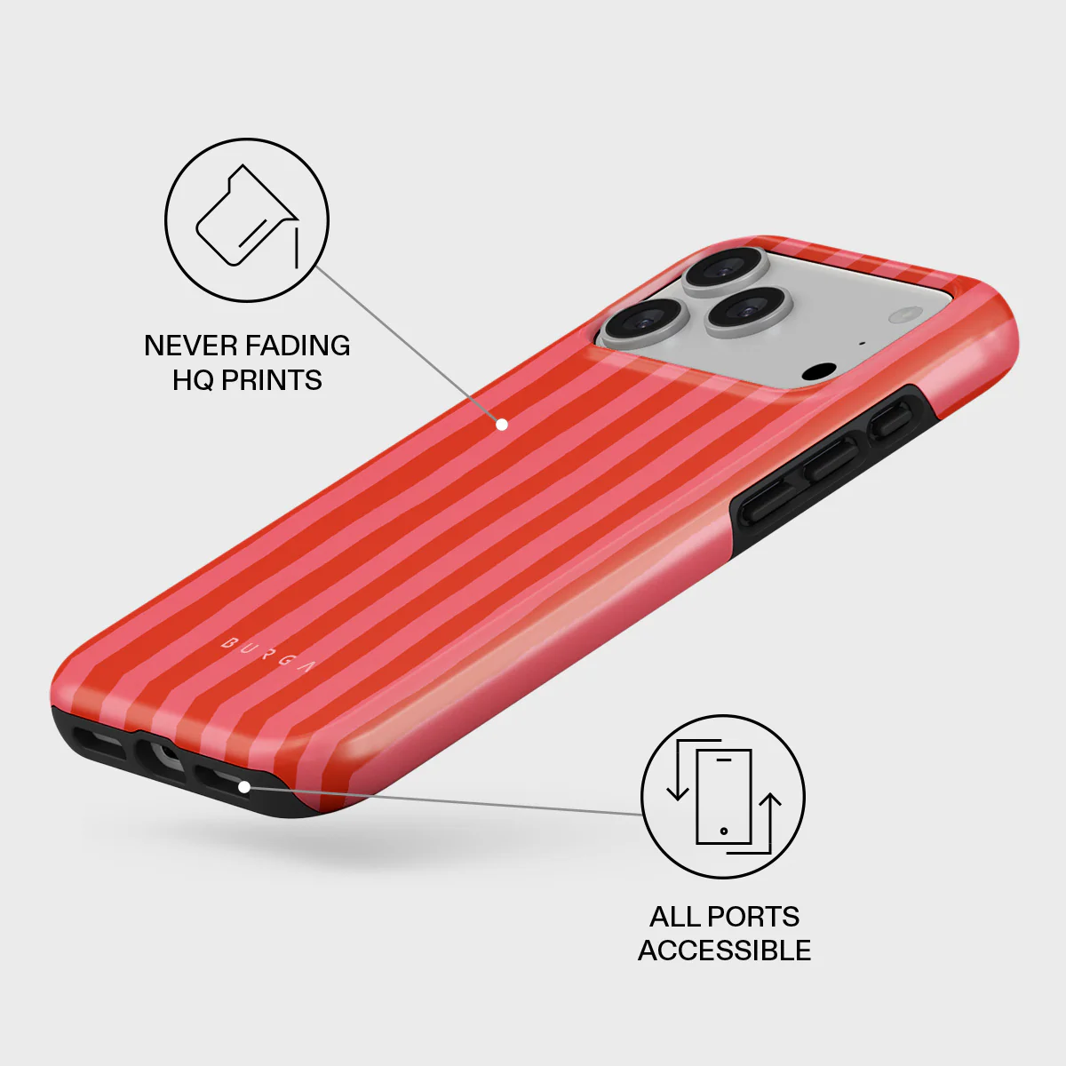 BURGA Tough MagSafe iPhone 17 Pro Max tok - Pomegranate