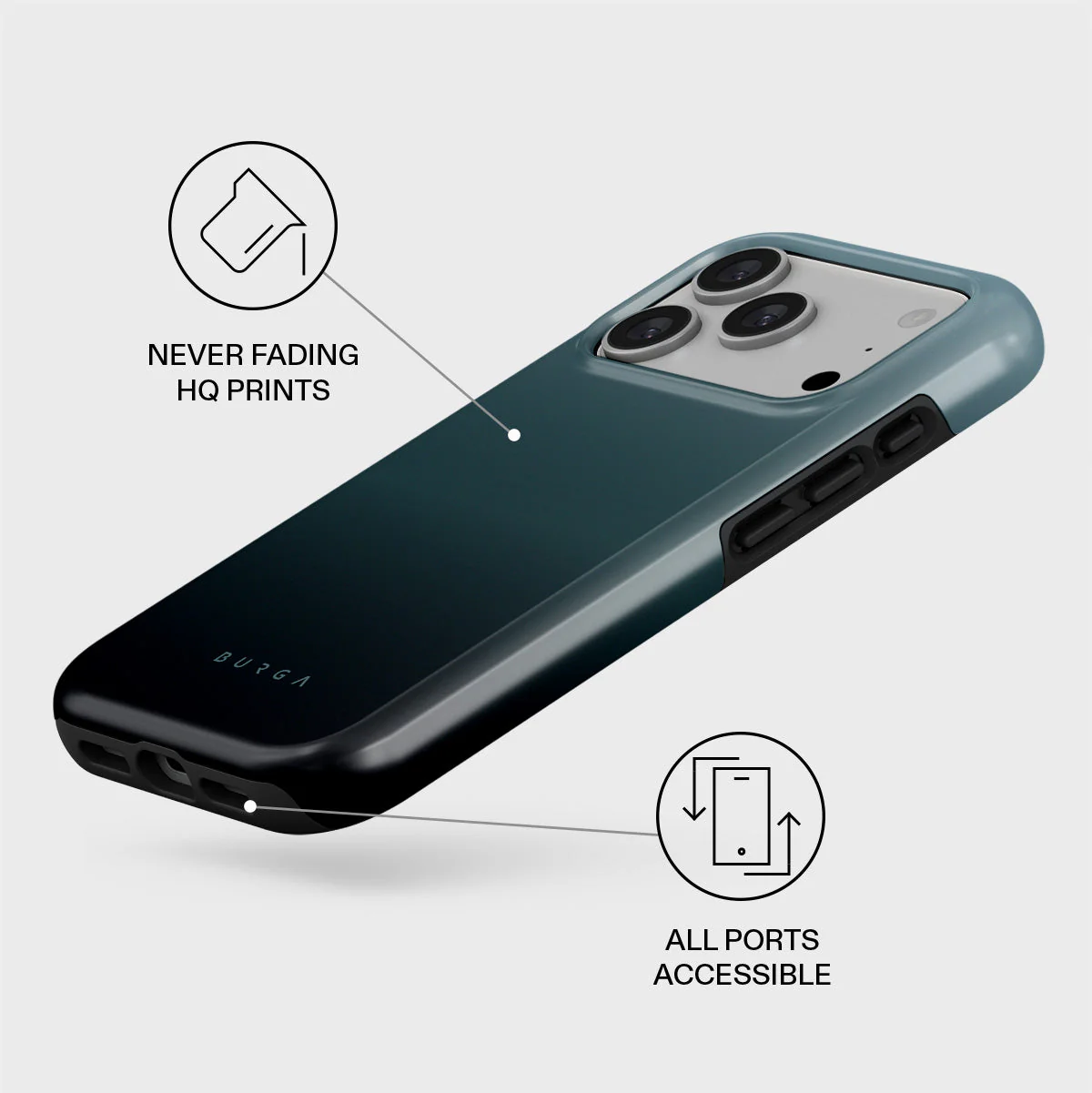 BURGA Tough MagSafe iPhone 17 Pro tok - Black Hole