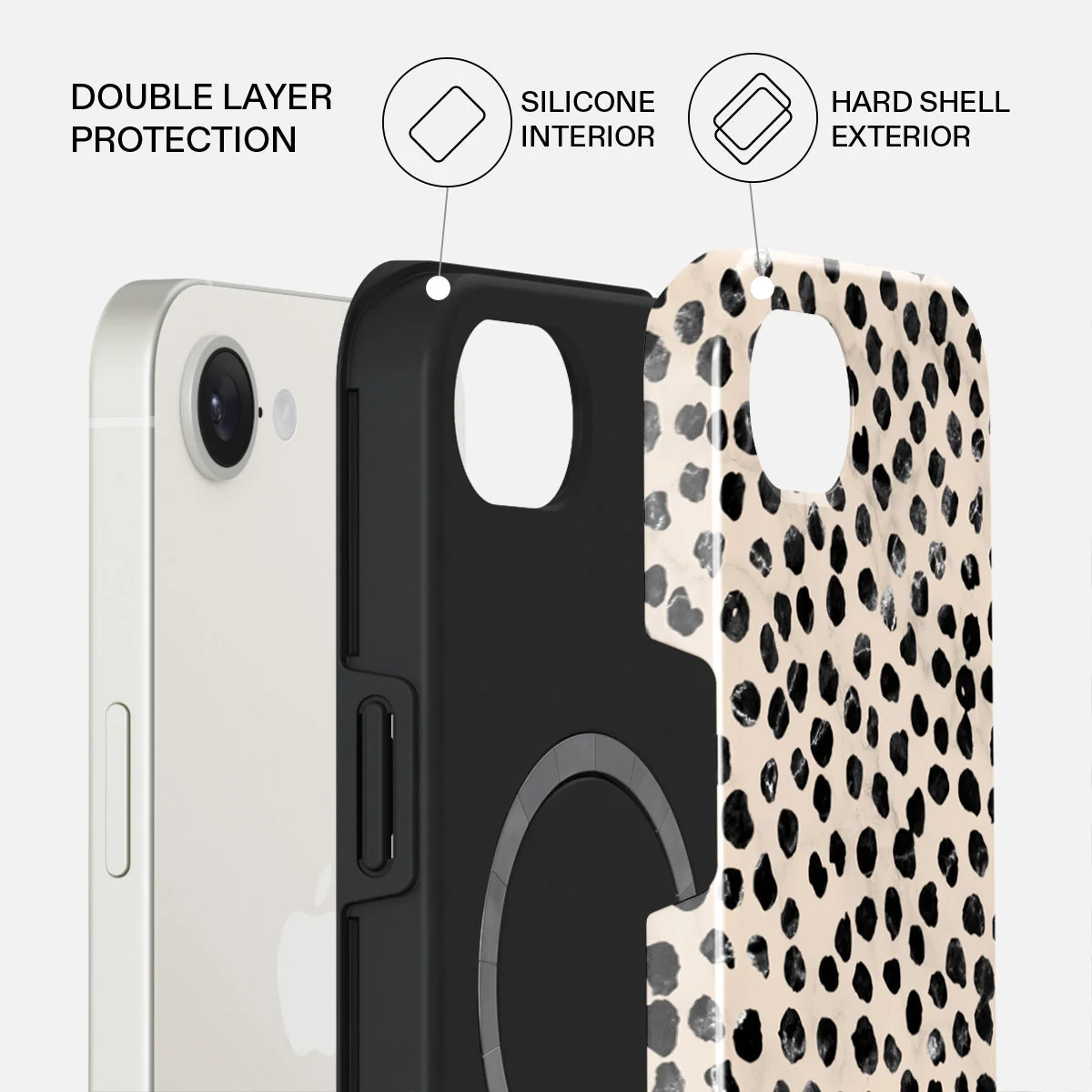 BURGA Tough MagSafe iPhone 17e tok - Almond Latte