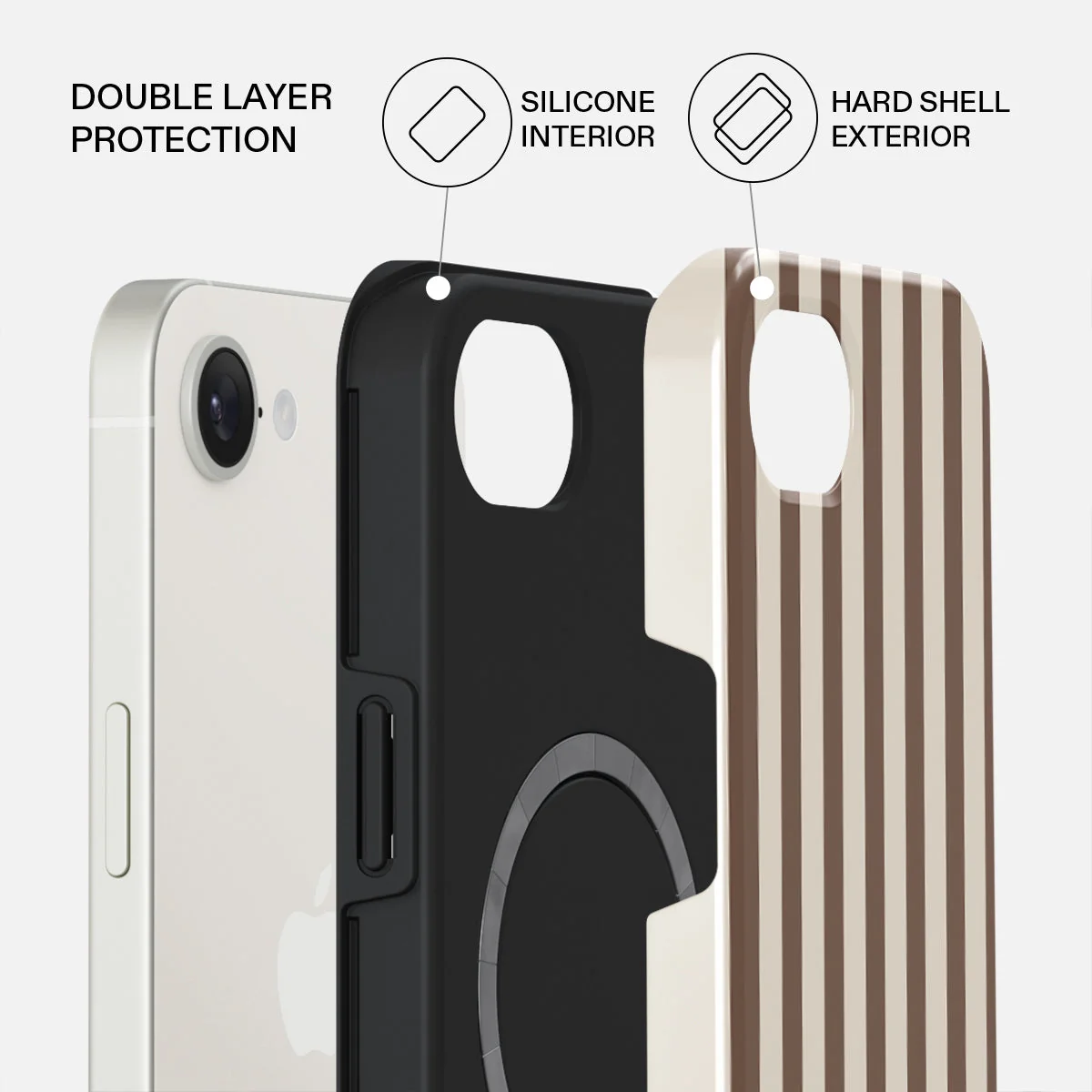 BURGA Tough MagSafe iPhone 17e tok - Tiramisu