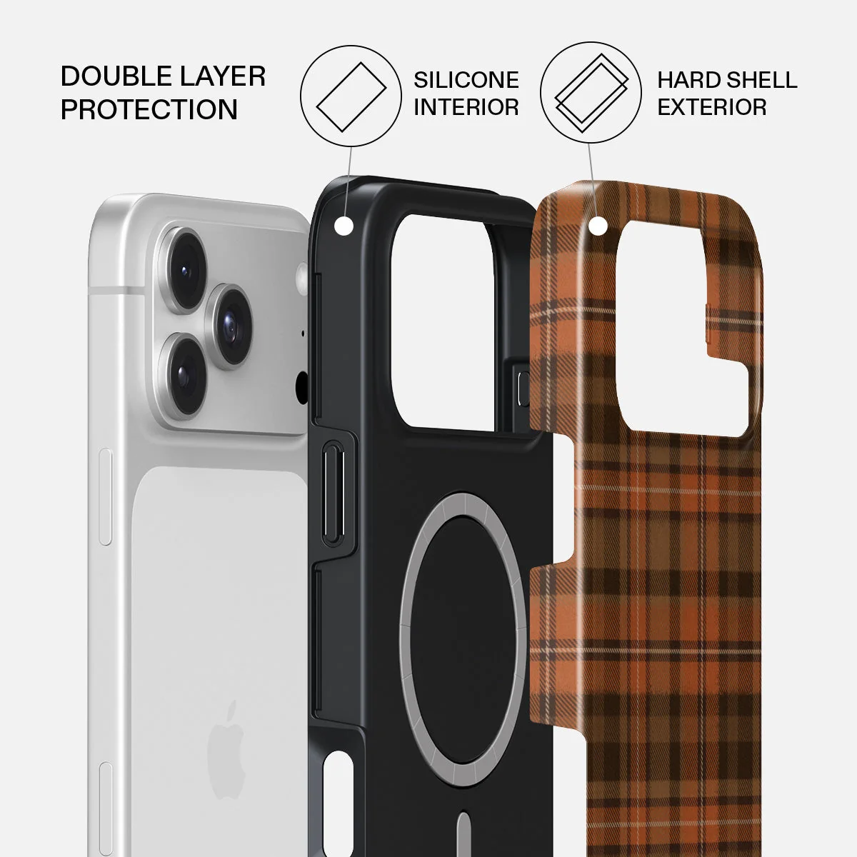 BURGA Tough MagSafe iPhone 18 Pro Max tok - Autumn Plaid