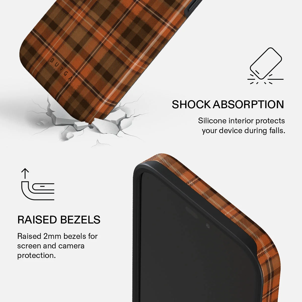 BURGA Tough MagSafe iPhone 18 Pro Max tok - Autumn Plaid