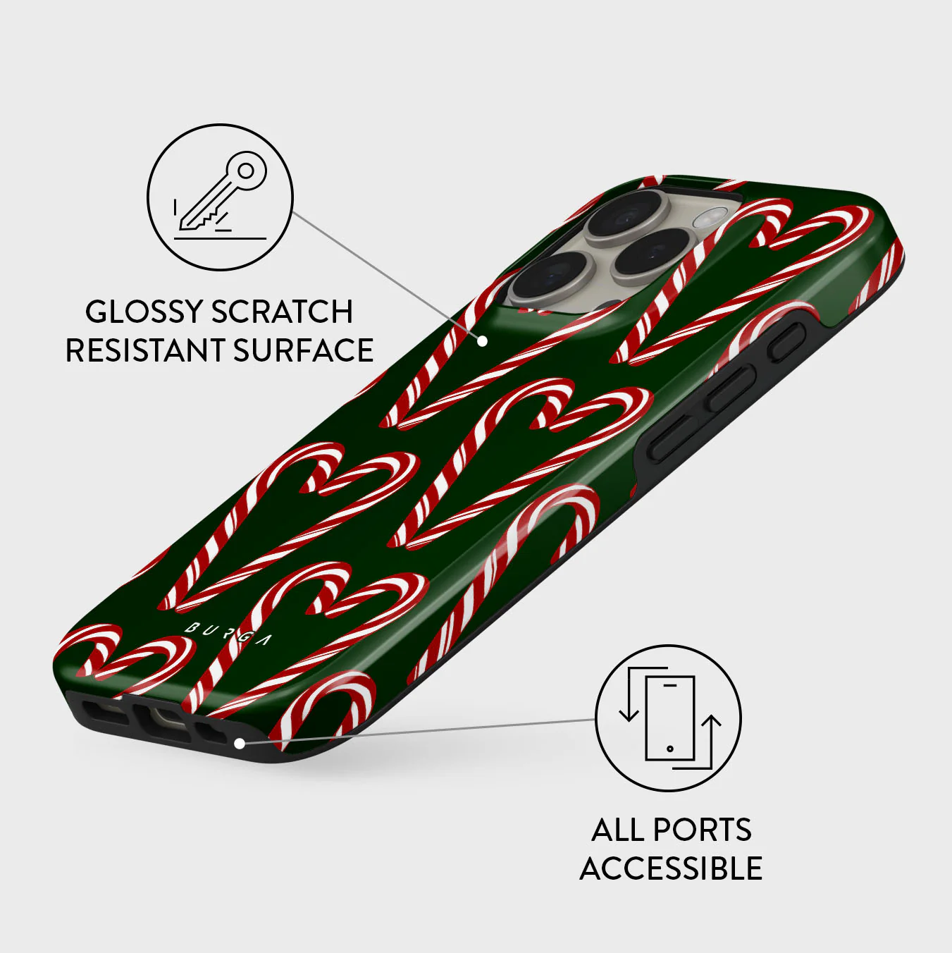 BURGA Tough MagSafe iPhone 16 Pro Max tok - candy lane