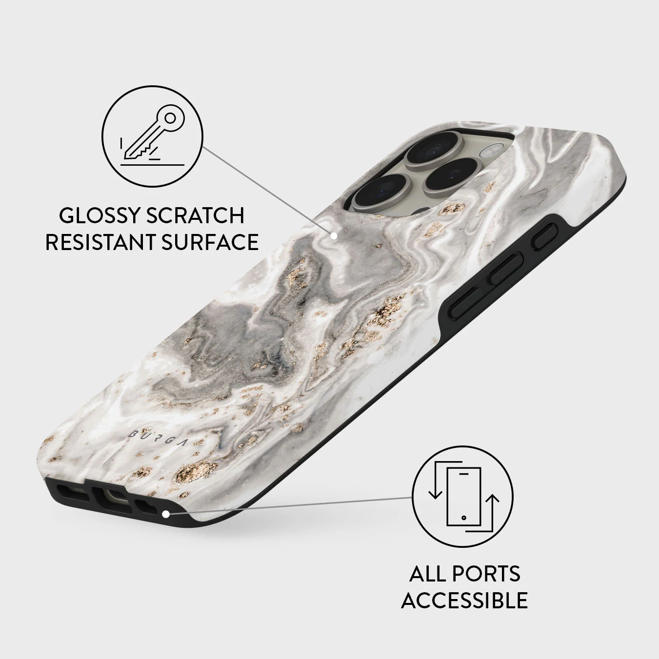 BURGA Tough MagSafe iPhone 16 Pro Max tok - snowstorm