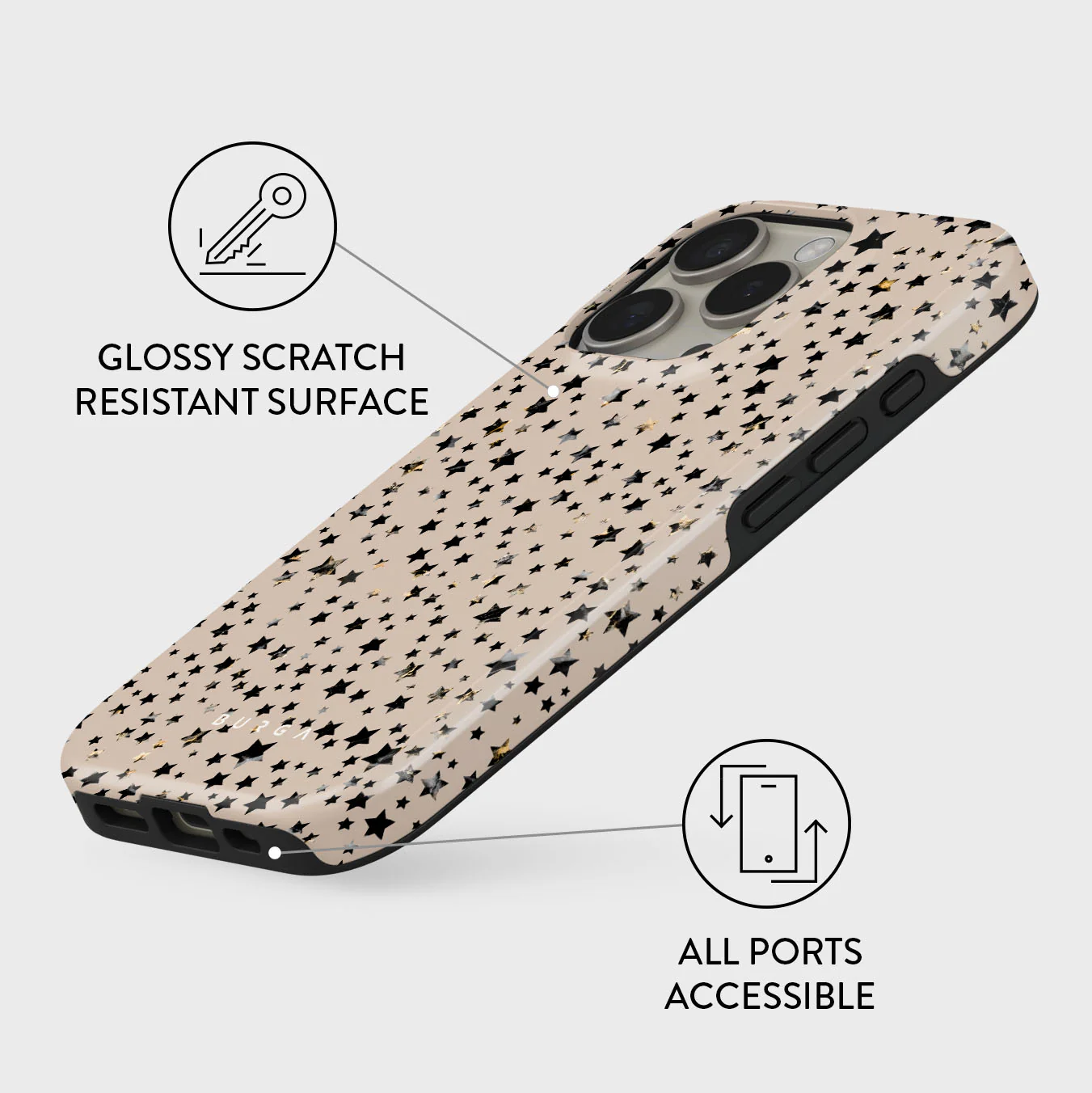 BURGA Tough MagSafe iPhone 16 Pro Max tok - sparkling tiara