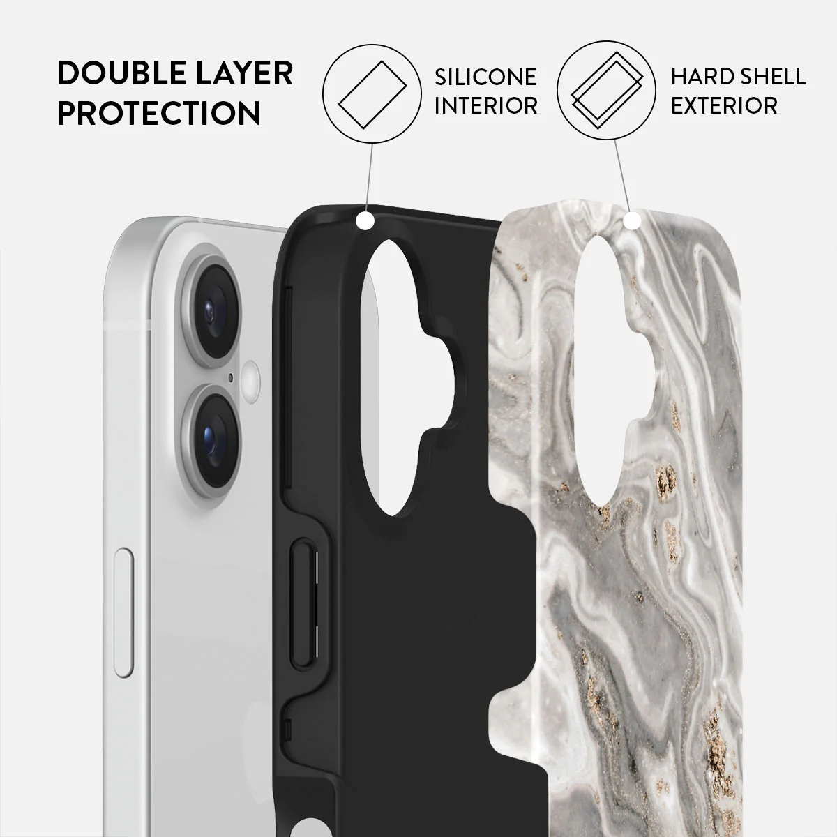 BURGA Tough MagSafe iPhone 16 tok - snowstorm