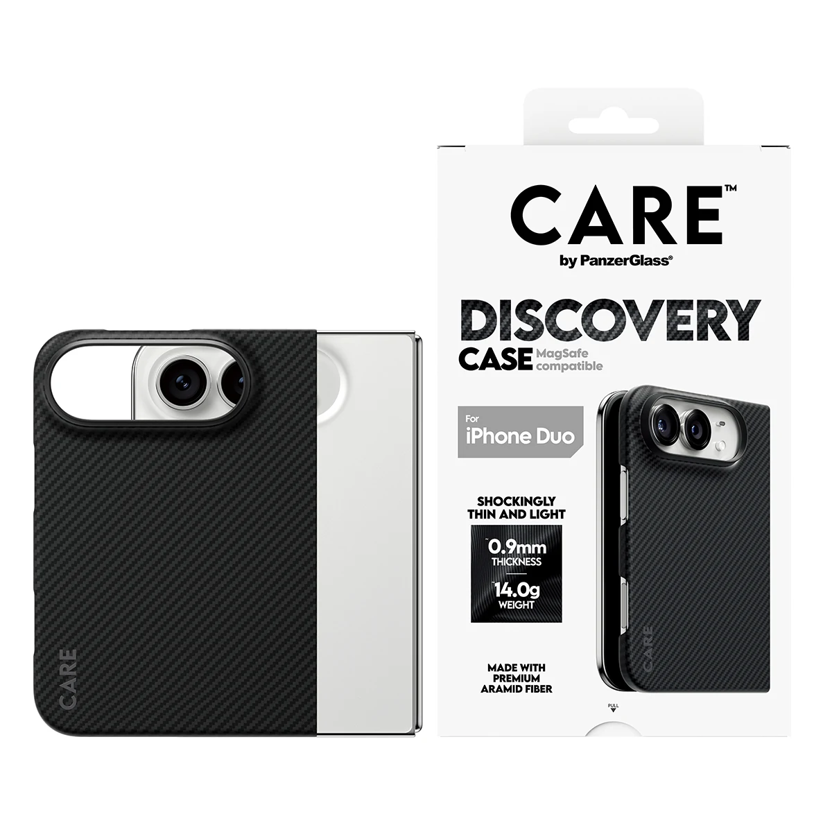 CARE by PanzerGlass Discovery iPhone Duo MagSafe tok - fekete/szürke