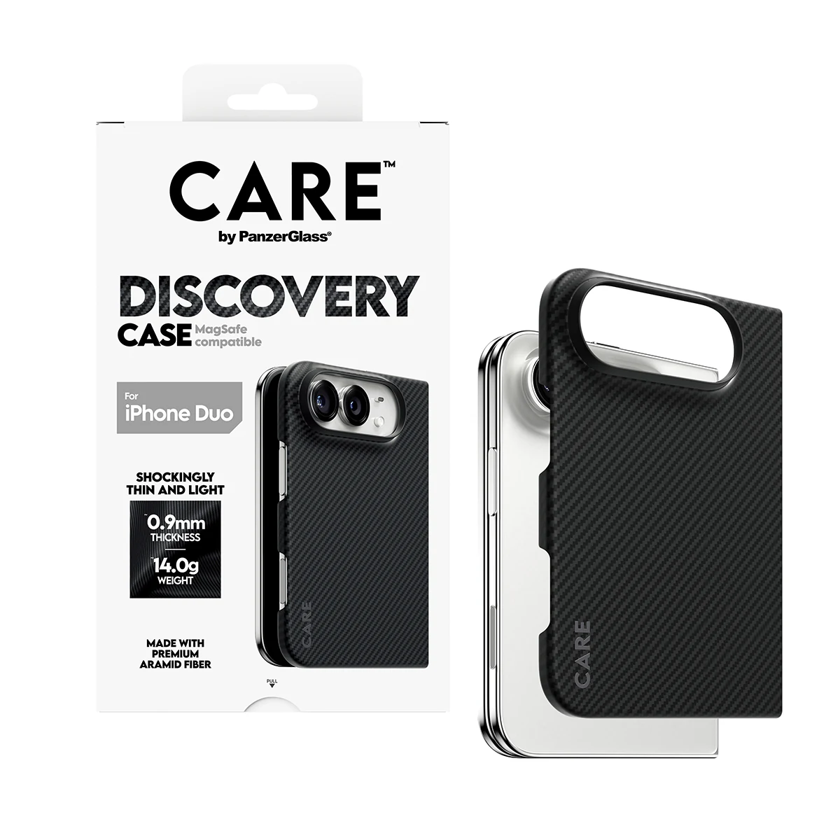 CARE by PanzerGlass Discovery iPhone Duo MagSafe tok - fekete/szürke