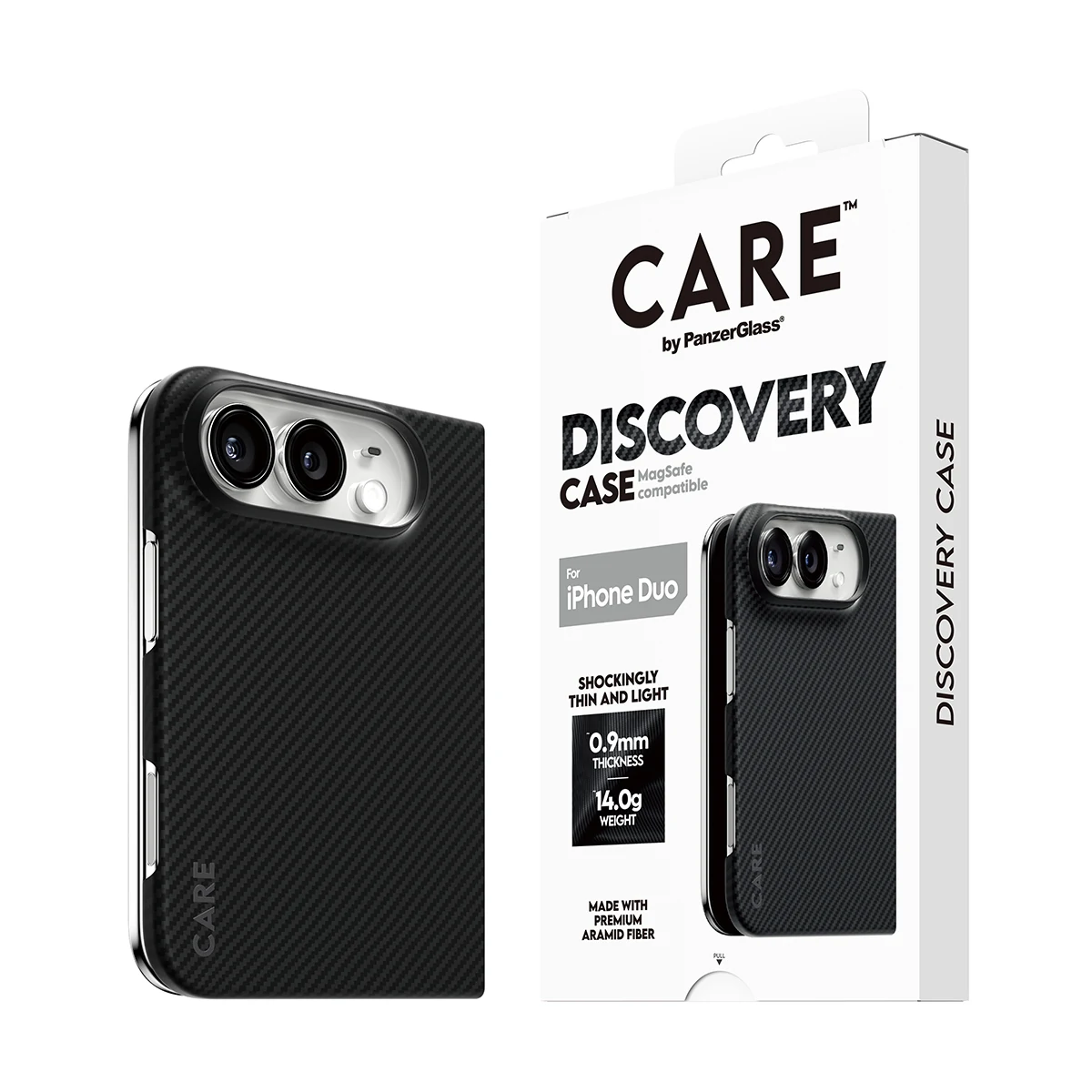 CARE by PanzerGlass Discovery iPhone Duo MagSafe tok - fekete/szürke