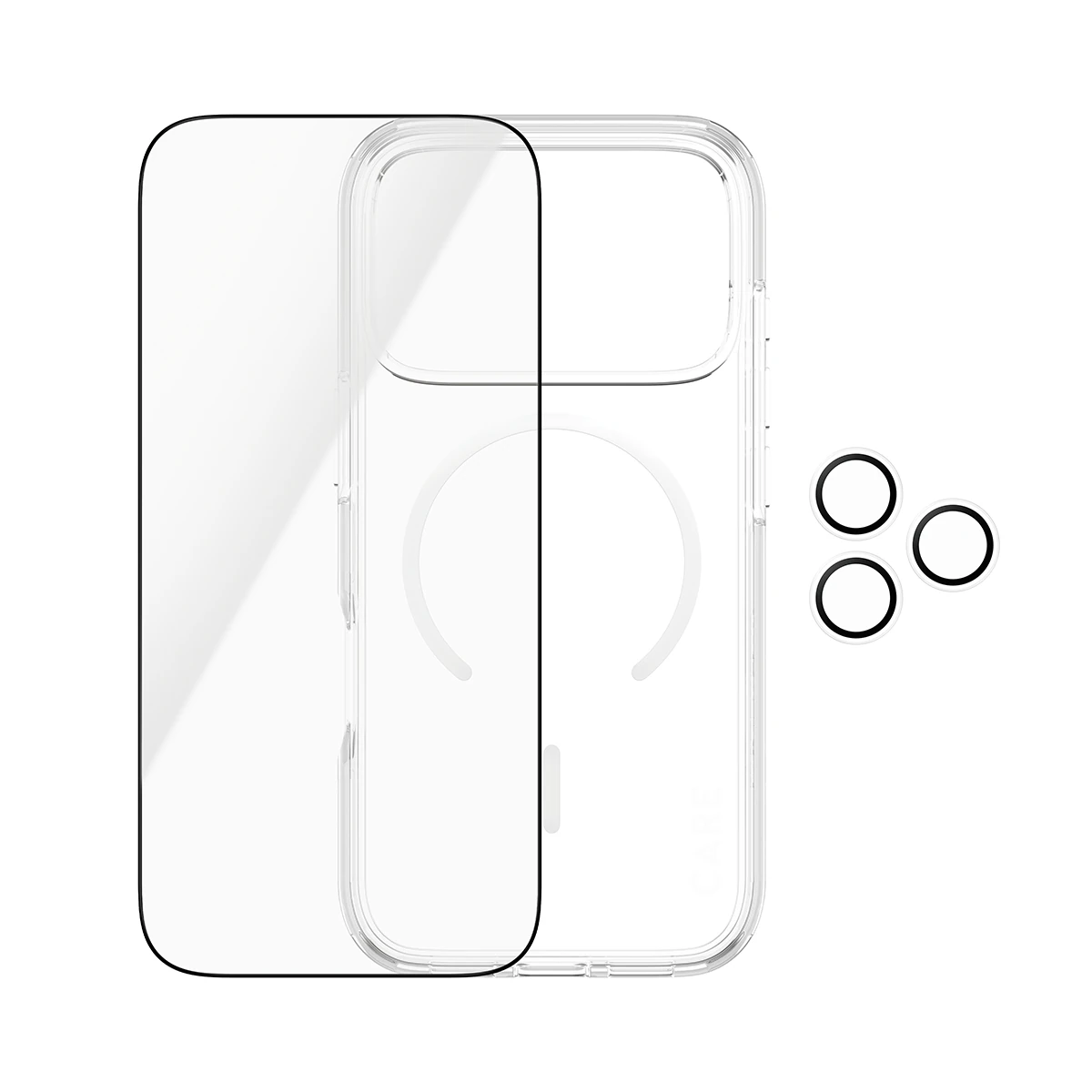 CARE by PanzerGlass Flagship iPhone 18 Pro 3 az 1-ben tok, fólia és kameralencse-védő