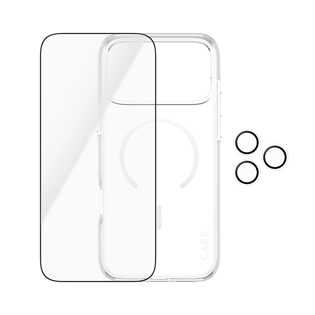 CARE by PanzerGlass Flagship iPhone 18 Pro Max 3 az 1-ben tok, fólia és kameralencse-védő