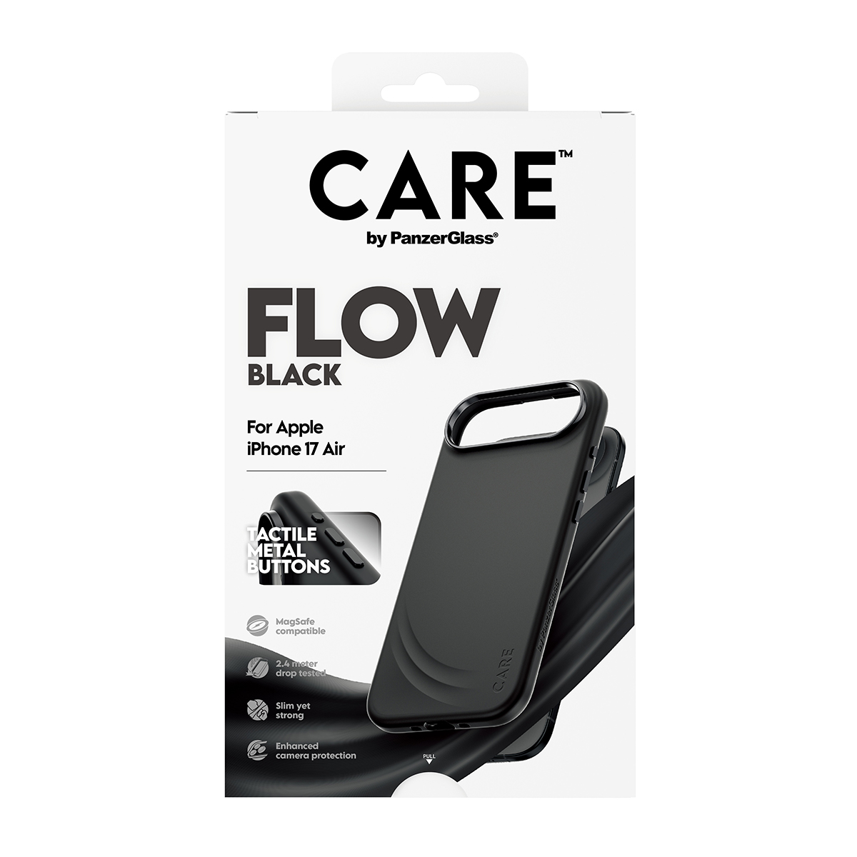CARE by PanzerGlass Flow iPhone Air MagSafe tok - fekete