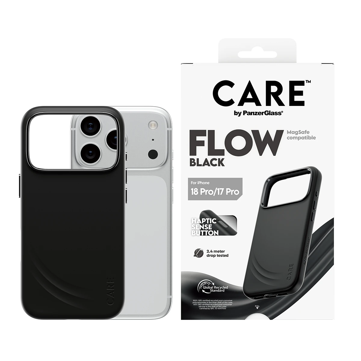 CARE by PanzerGlass Flow iPhone 18 Pro / 17 Pro MagSafe tok - fekete
