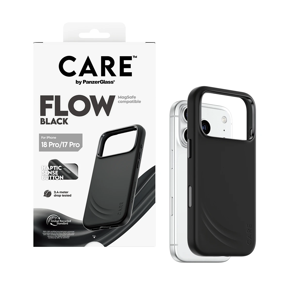 CARE by PanzerGlass Flow iPhone 18 Pro / 17 Pro MagSafe tok - fekete