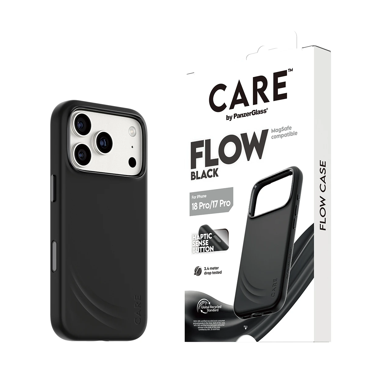 CARE by PanzerGlass Flow iPhone 18 Pro / 17 Pro MagSafe tok - fekete
