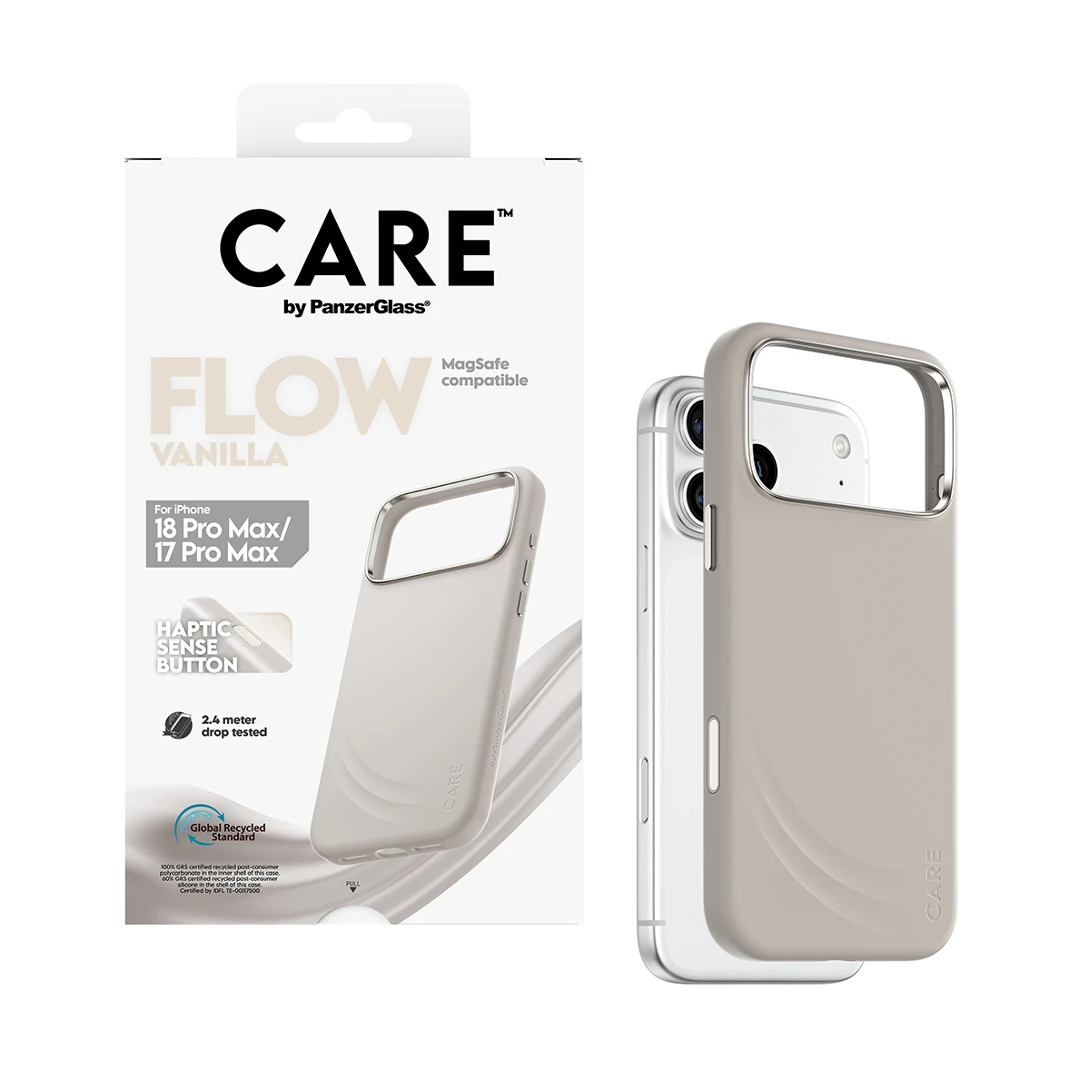 CARE by PanzerGlass Flow iPhone 18 Pro Max / 17 Pro Max MagSafe tok - vanília