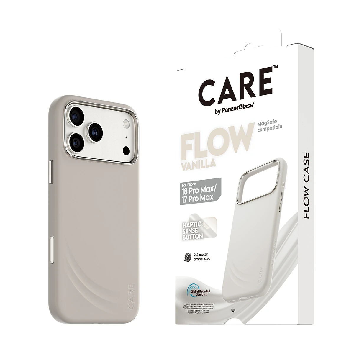 CARE by PanzerGlass Flow iPhone 18 Pro Max / 17 Pro Max MagSafe tok - vanília
