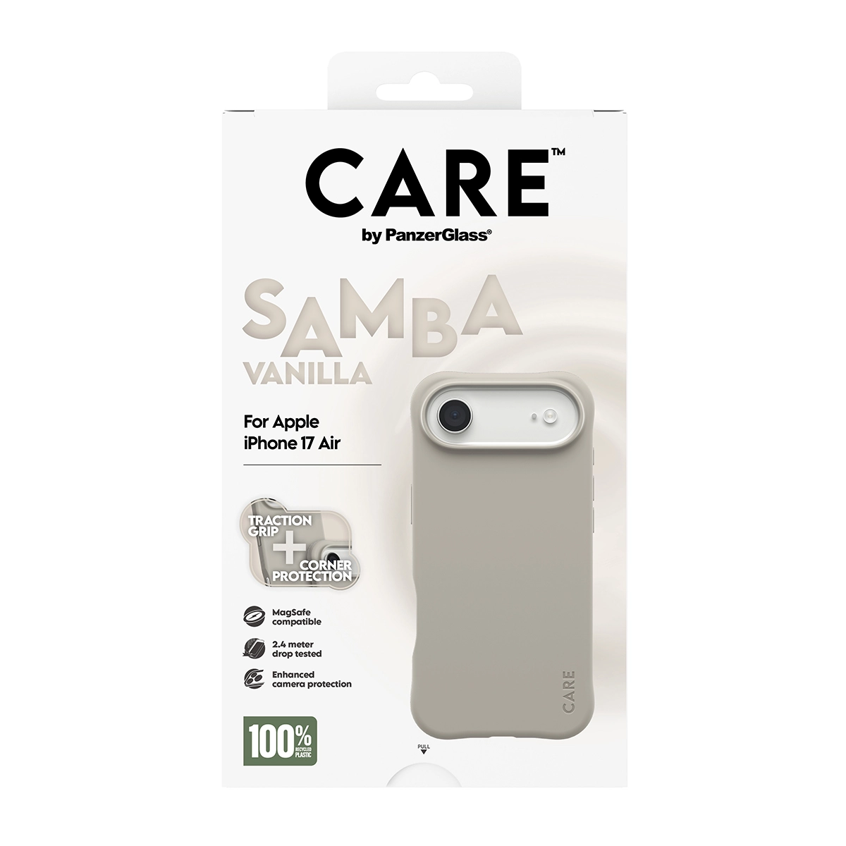 CARE by PanzerGlass Samba iPhone Air szilikon MagSafe tok - vanília