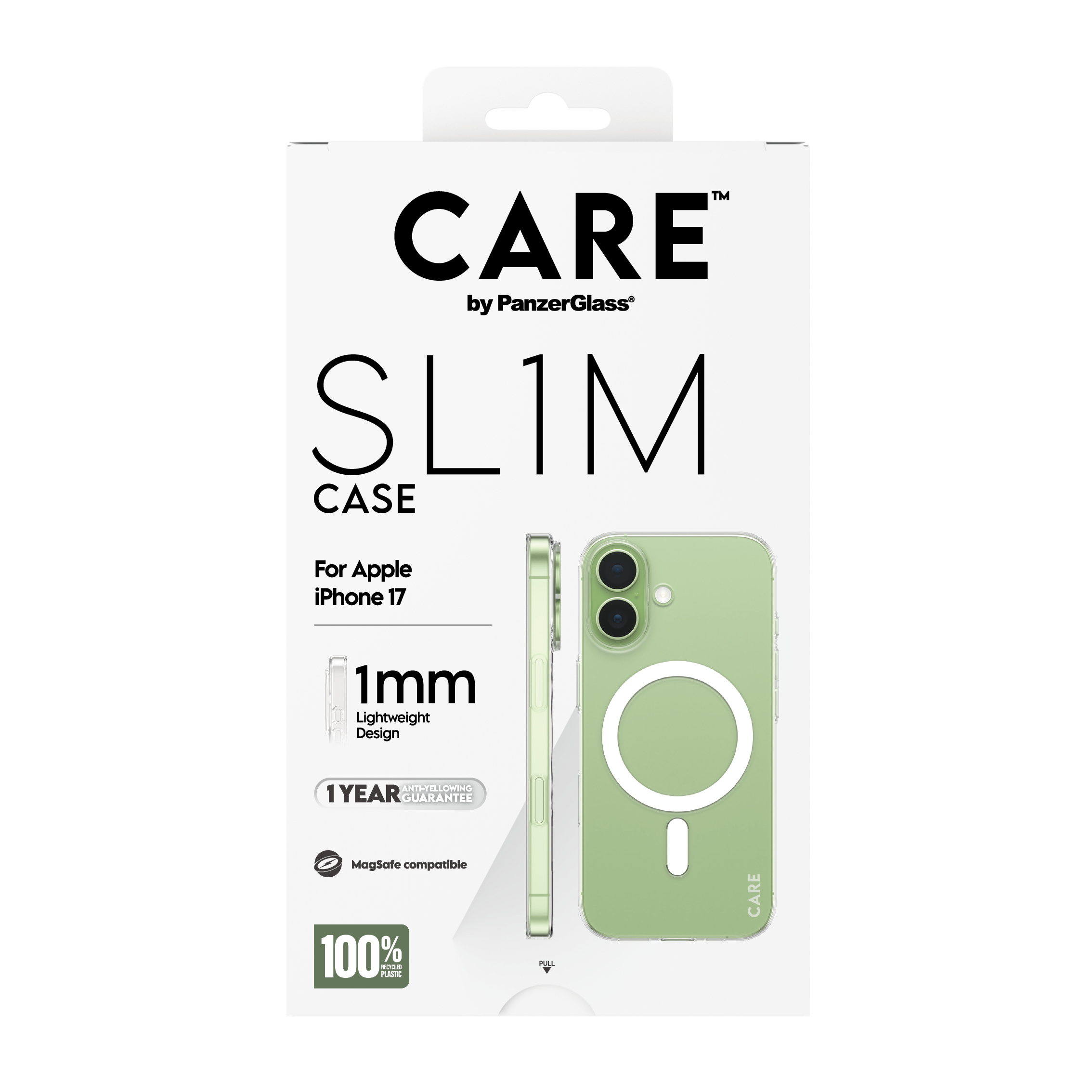 CARE by PanzerGlass SL1M iPhone 17 MagSafe tok – átlátszó