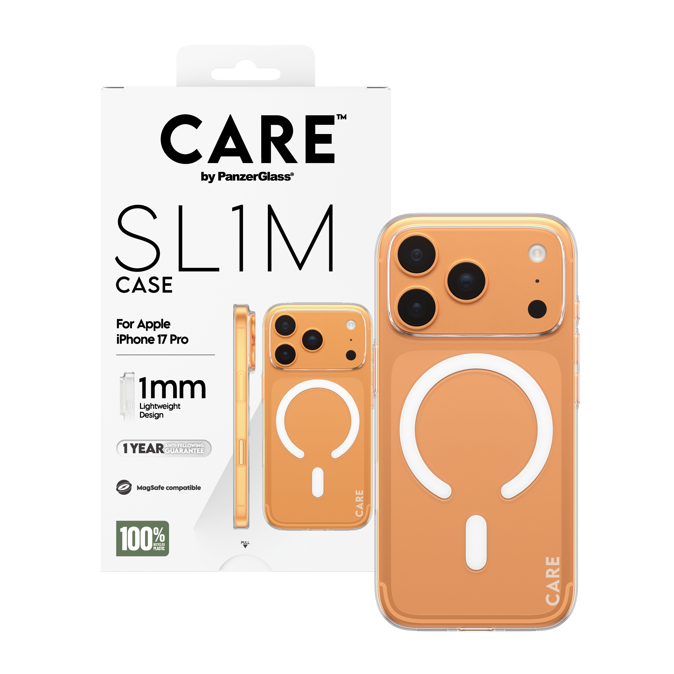 CARE by PanzerGlass SL1M iPhone 17 Pro MagSafe tok – átlátszó