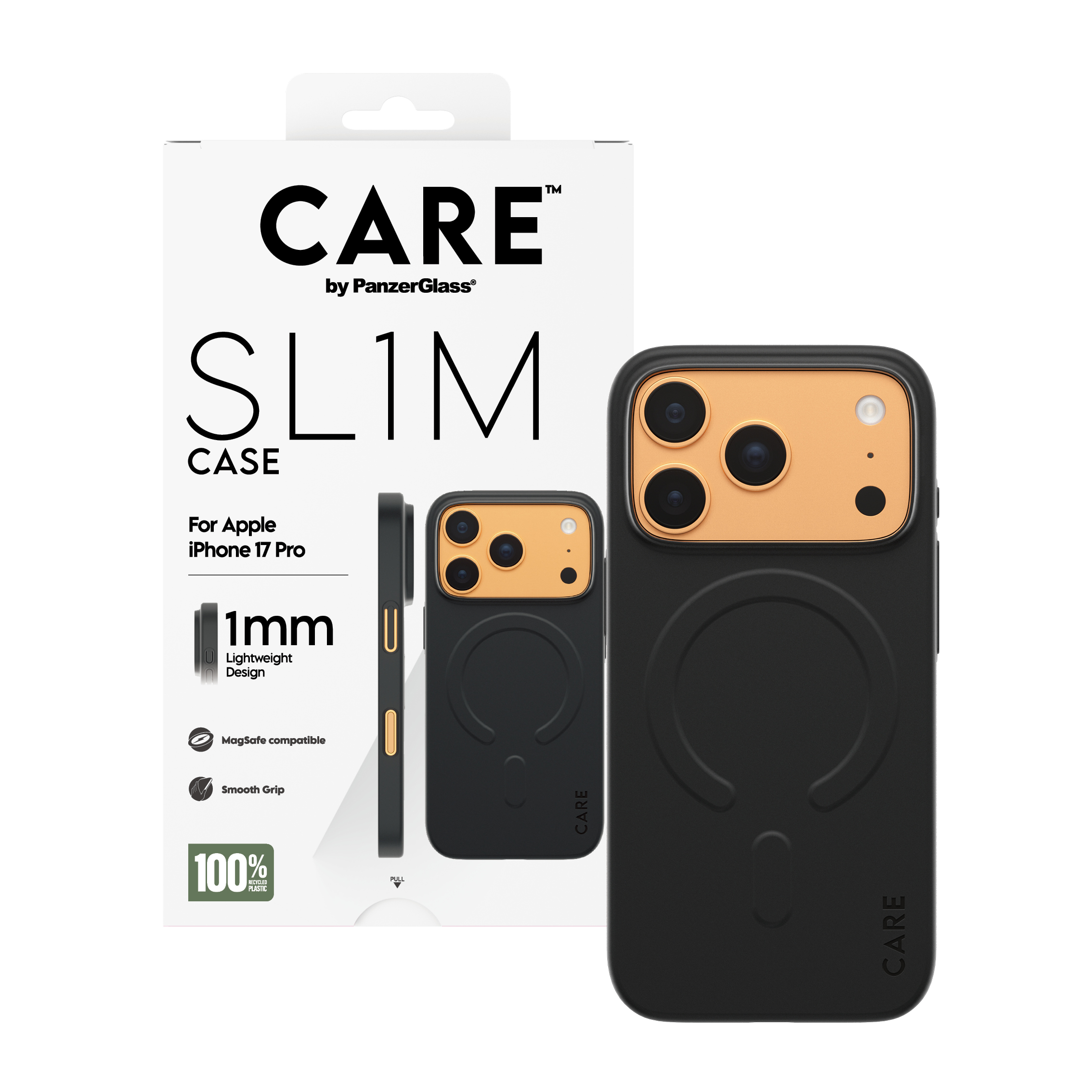 CARE by PanzerGlass SL1M iPhone 17 Pro MagSafe tok – fekete