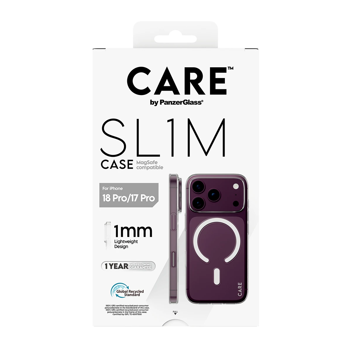 CARE by PanzerGlass SL1M iPhone 18 Pro / 17 Pro MagSafe tok - áttetsző