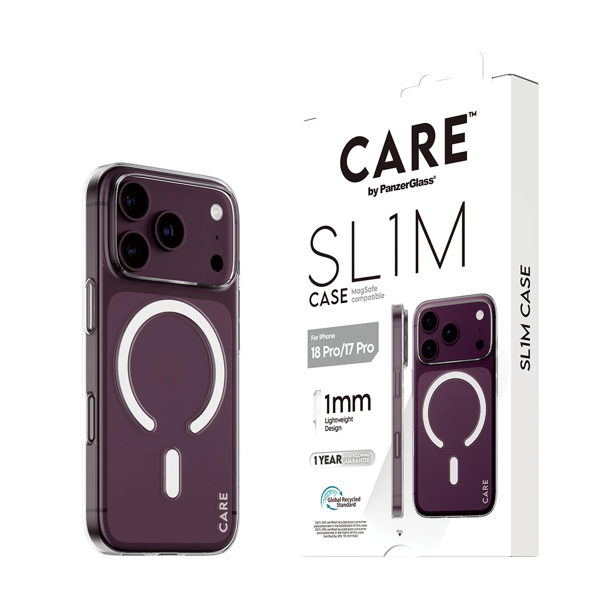 CARE by PanzerGlass SL1M iPhone 18 Pro / 17 Pro MagSafe tok - áttetsző