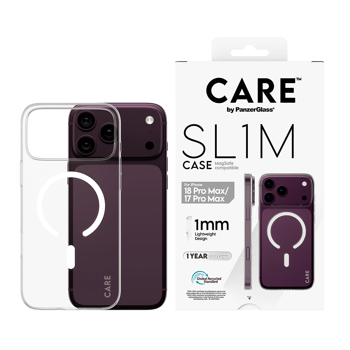 CARE by PanzerGlass SL1M iPhone 18 Pro Max / 17 Pro Max MagSafe tok - áttetsző