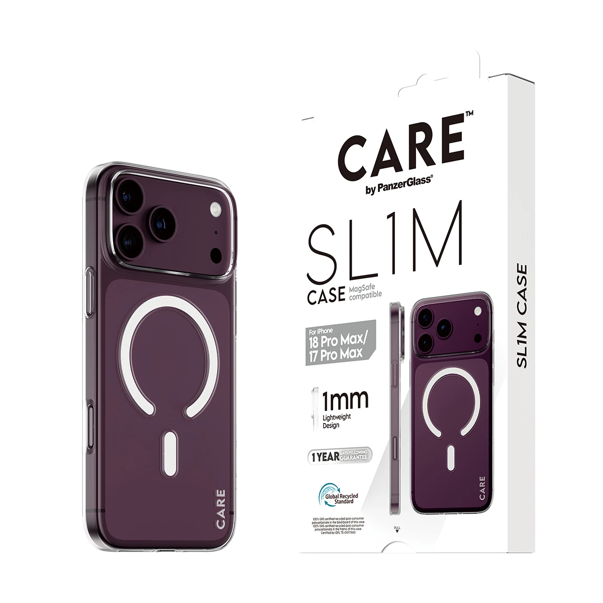 CARE by PanzerGlass SL1M iPhone 18 Pro Max / 17 Pro Max MagSafe tok - áttetsző