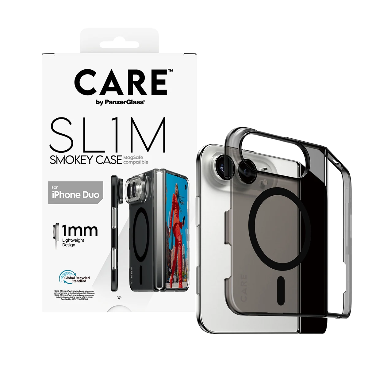 CARE by PanzerGlass SL1M iPhone Duo MagSafe tok - fekete