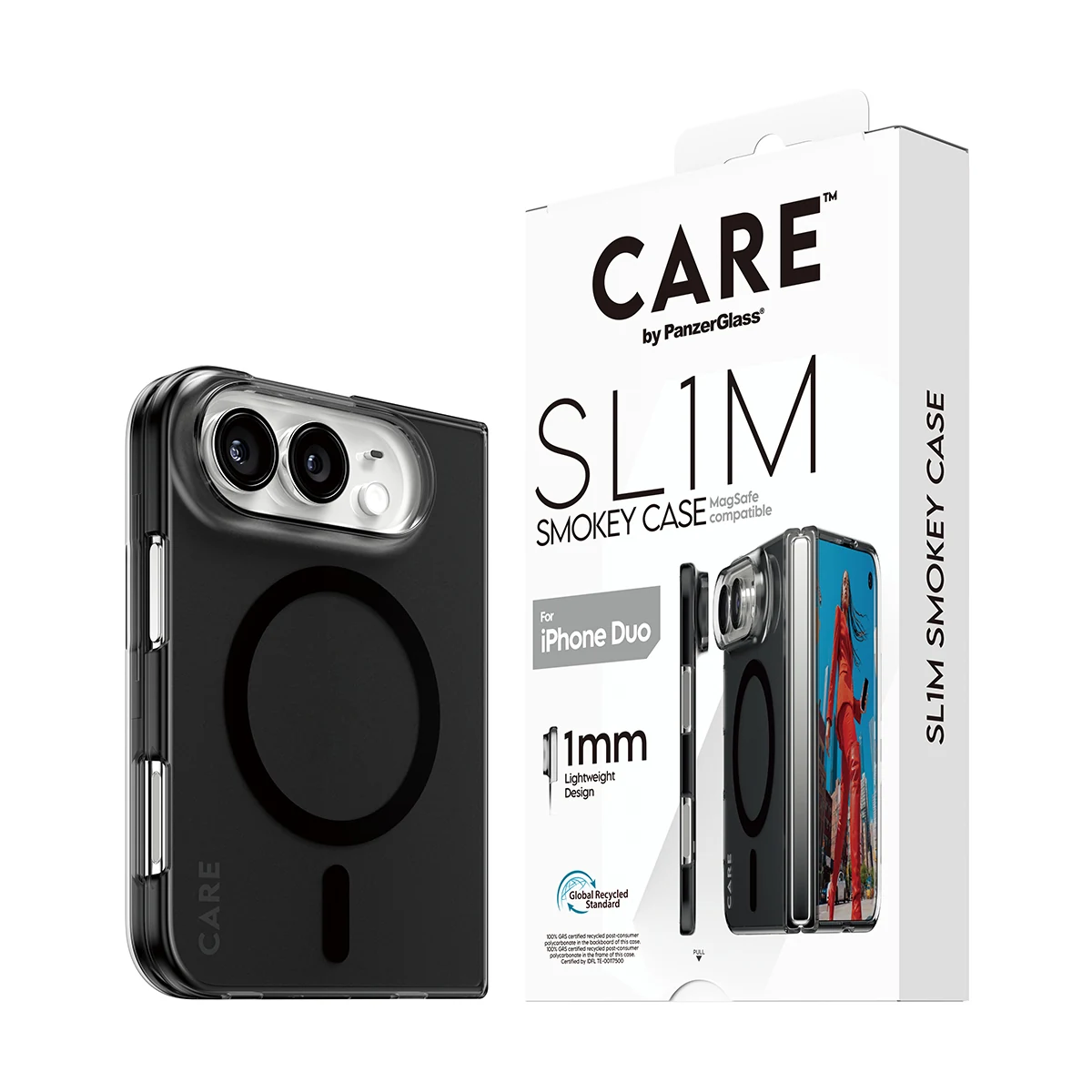 CARE by PanzerGlass SL1M iPhone Duo MagSafe tok - fekete