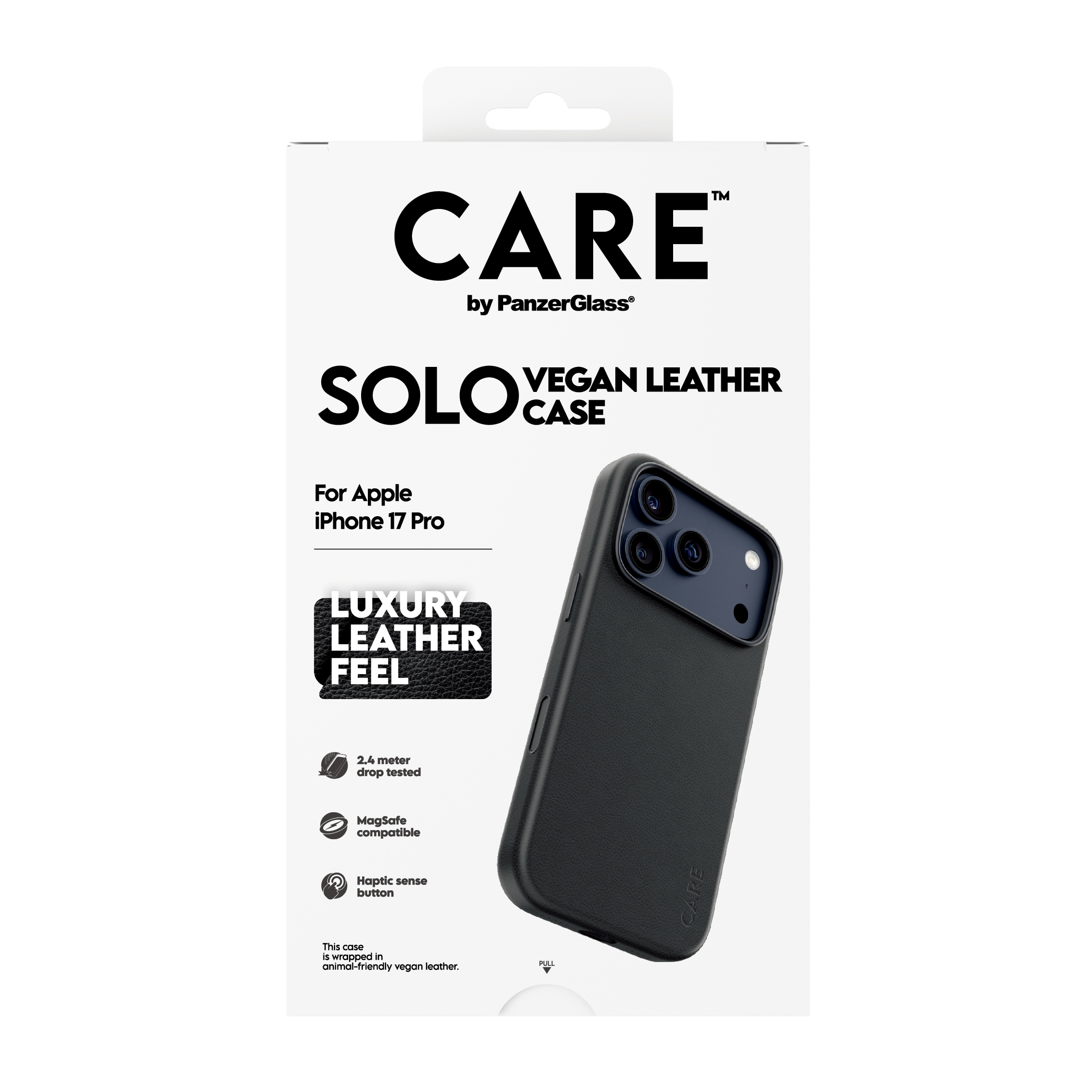 CARE by PanzerGlass Solo iPhone 17 Pro tok – fekete
