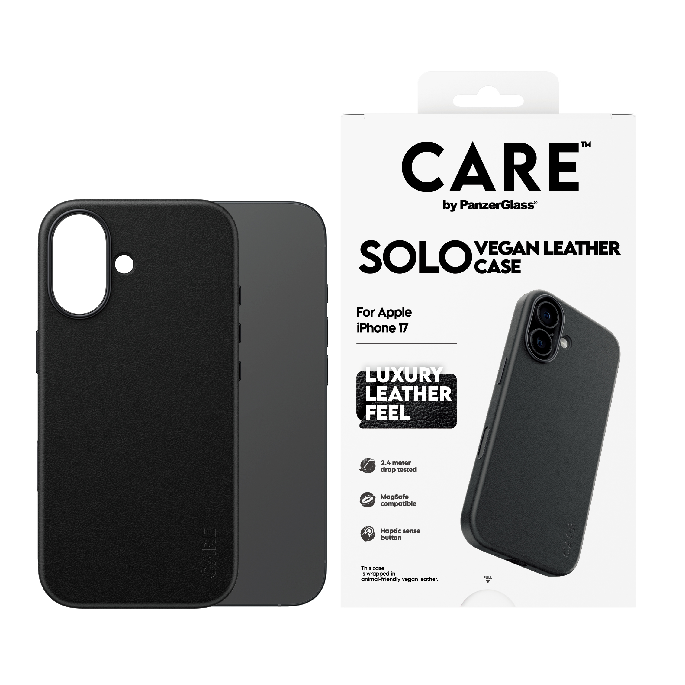 CARE by PanzerGlass Solo iPhone 17 tok – fekete
