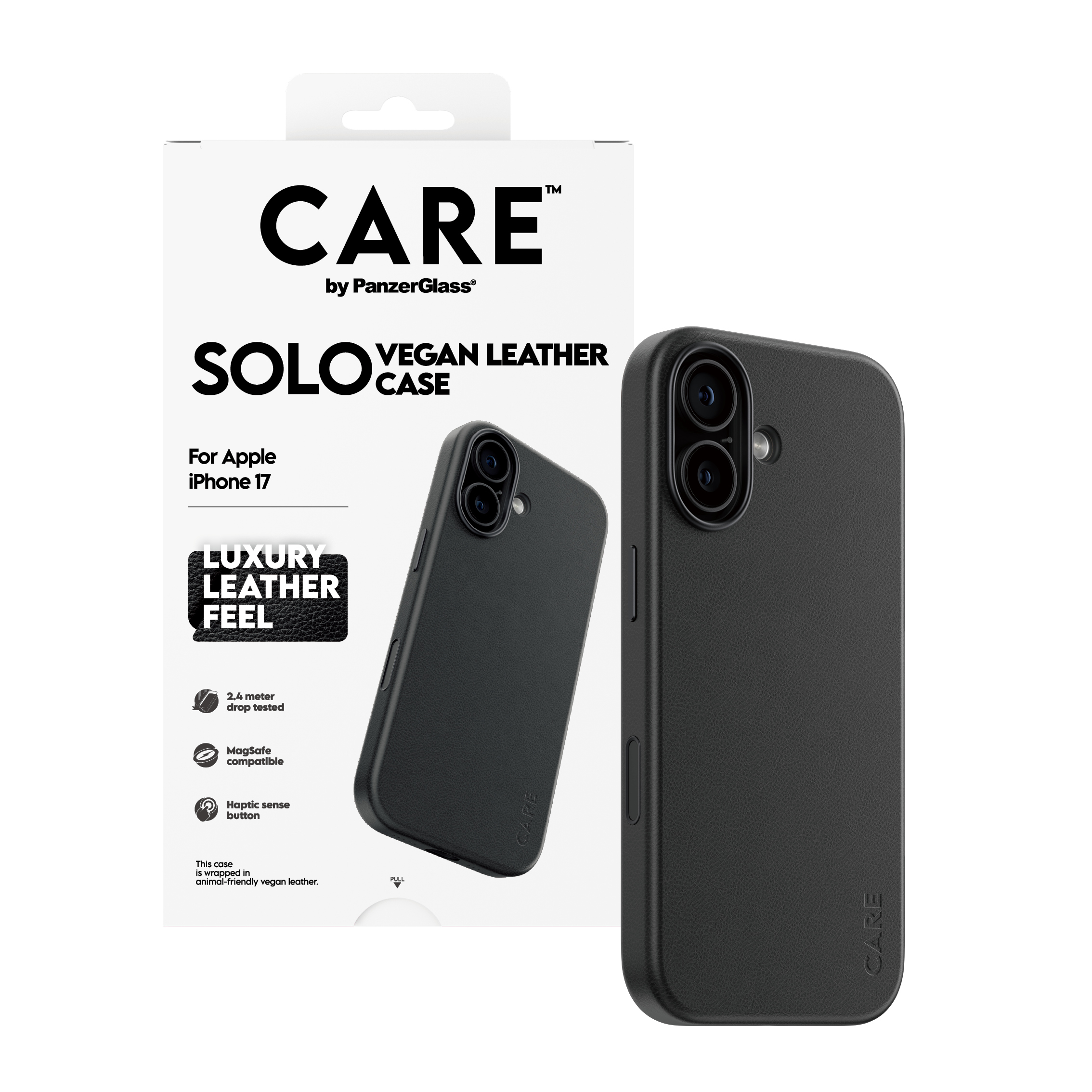 CARE by PanzerGlass Solo iPhone 17 tok – fekete