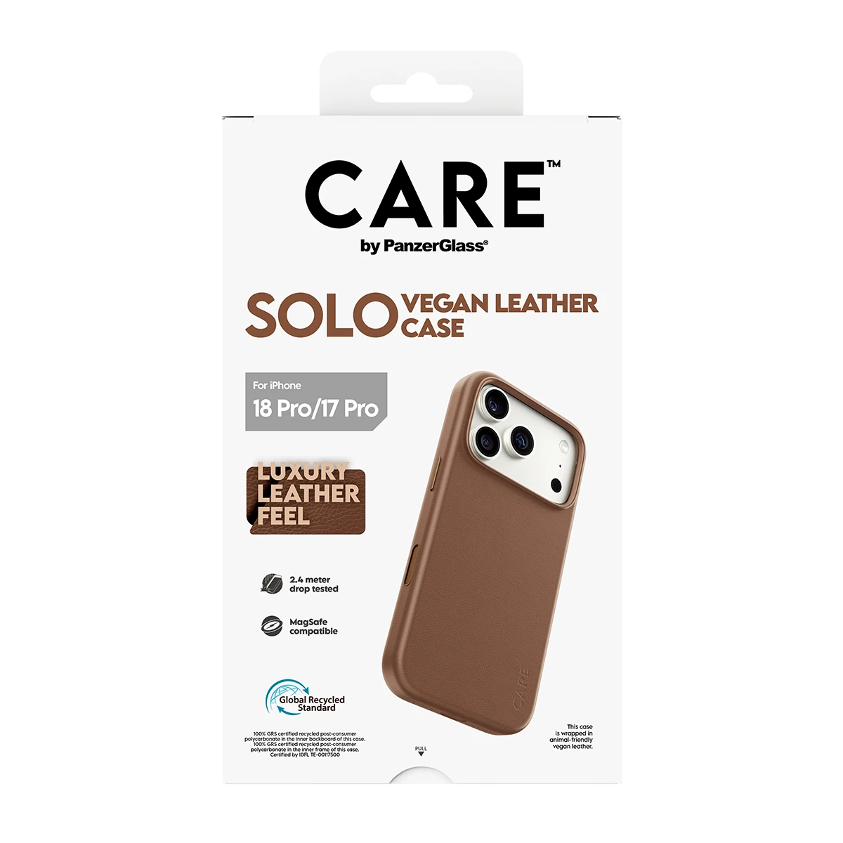CARE by PanzerGlass Solo iPhone 18 Pro / 17 Pro MagSafe tok - barna