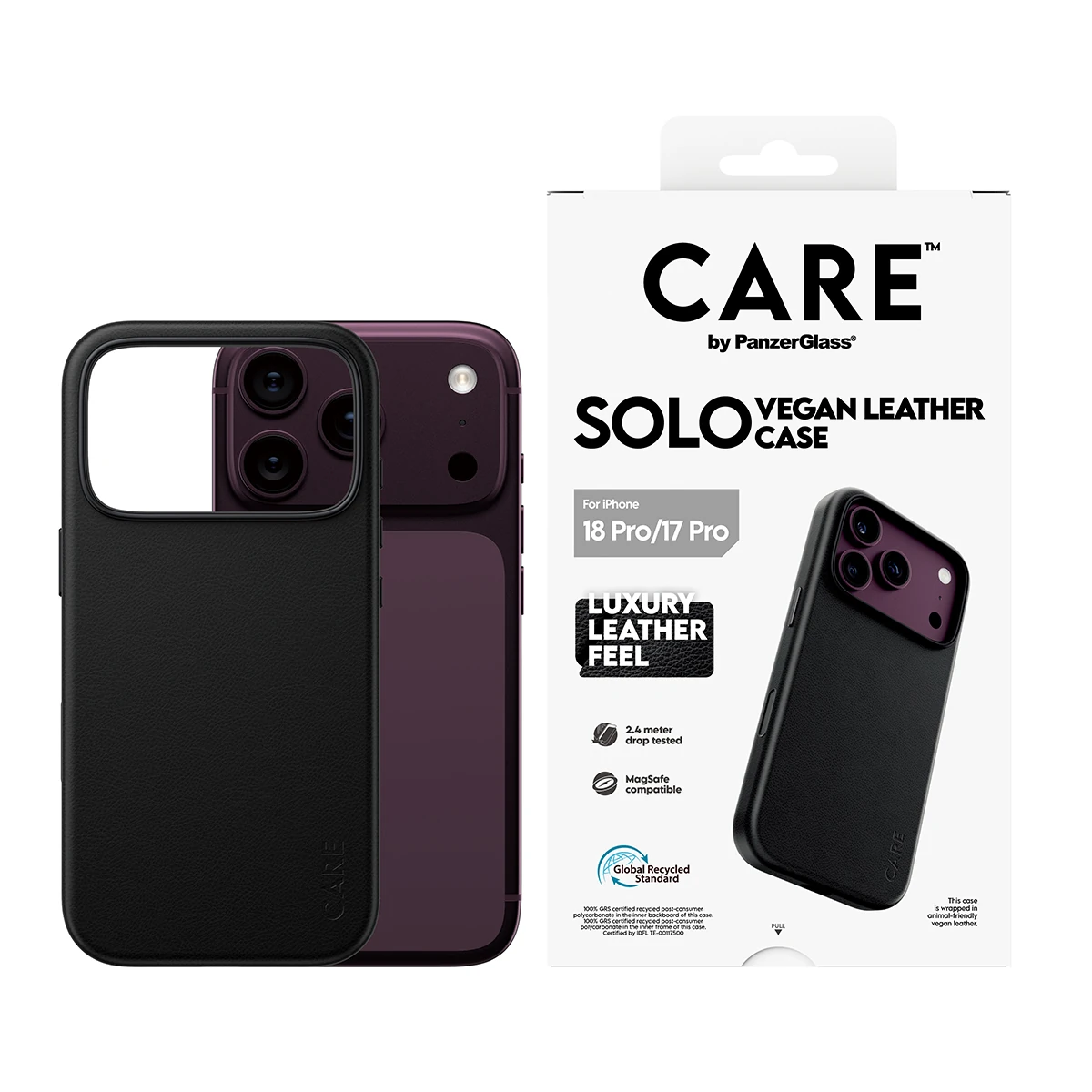 CARE by PanzerGlass Solo iPhone 18 Pro / 17 Pro MagSafe tok - fekete