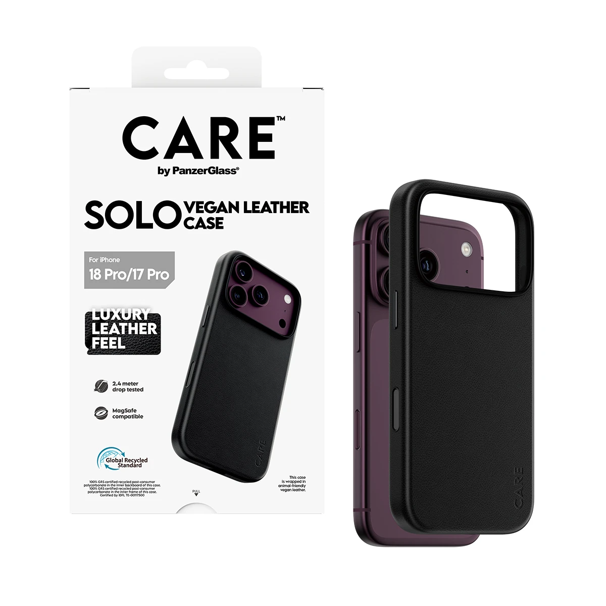 CARE by PanzerGlass Solo iPhone 18 Pro / 17 Pro MagSafe tok - fekete