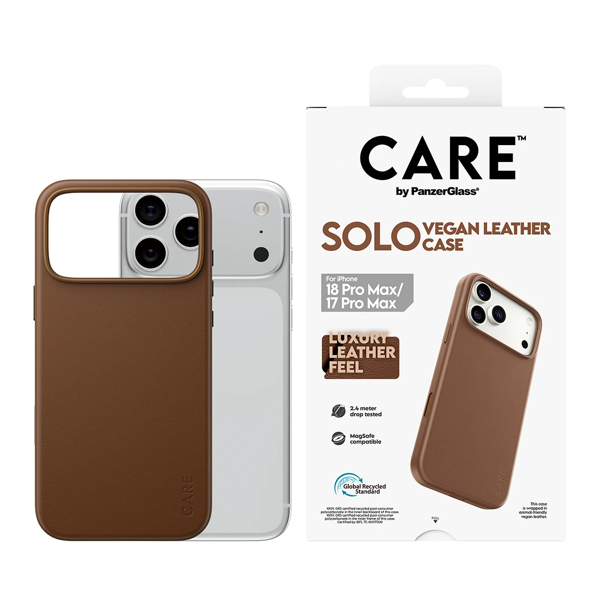 CARE by PanzerGlass Solo iPhone 18 Pro Max / 17 Pro Max MagSafe tok - barna