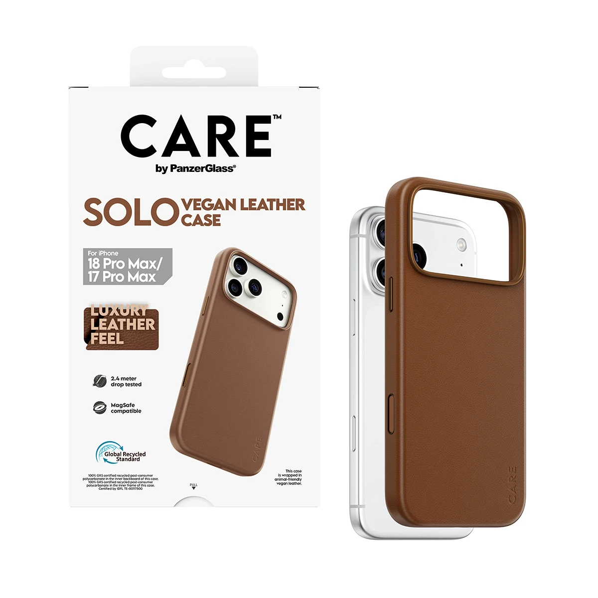CARE by PanzerGlass Solo iPhone 18 Pro Max / 17 Pro Max MagSafe tok - barna
