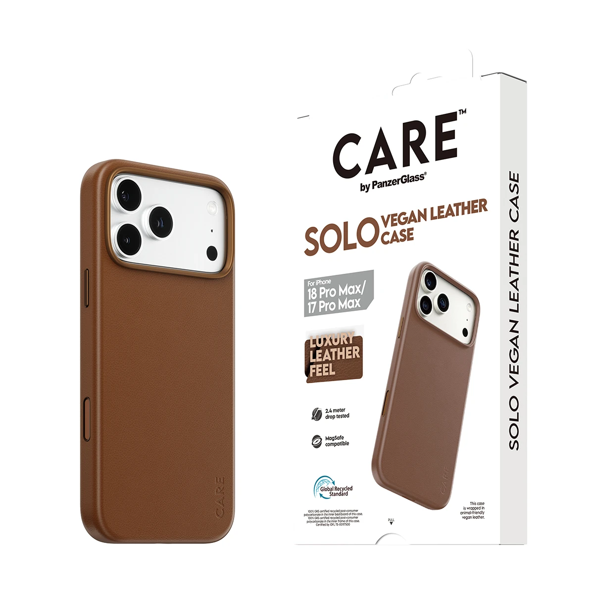 CARE by PanzerGlass Solo iPhone 18 Pro Max / 17 Pro Max MagSafe tok - barna