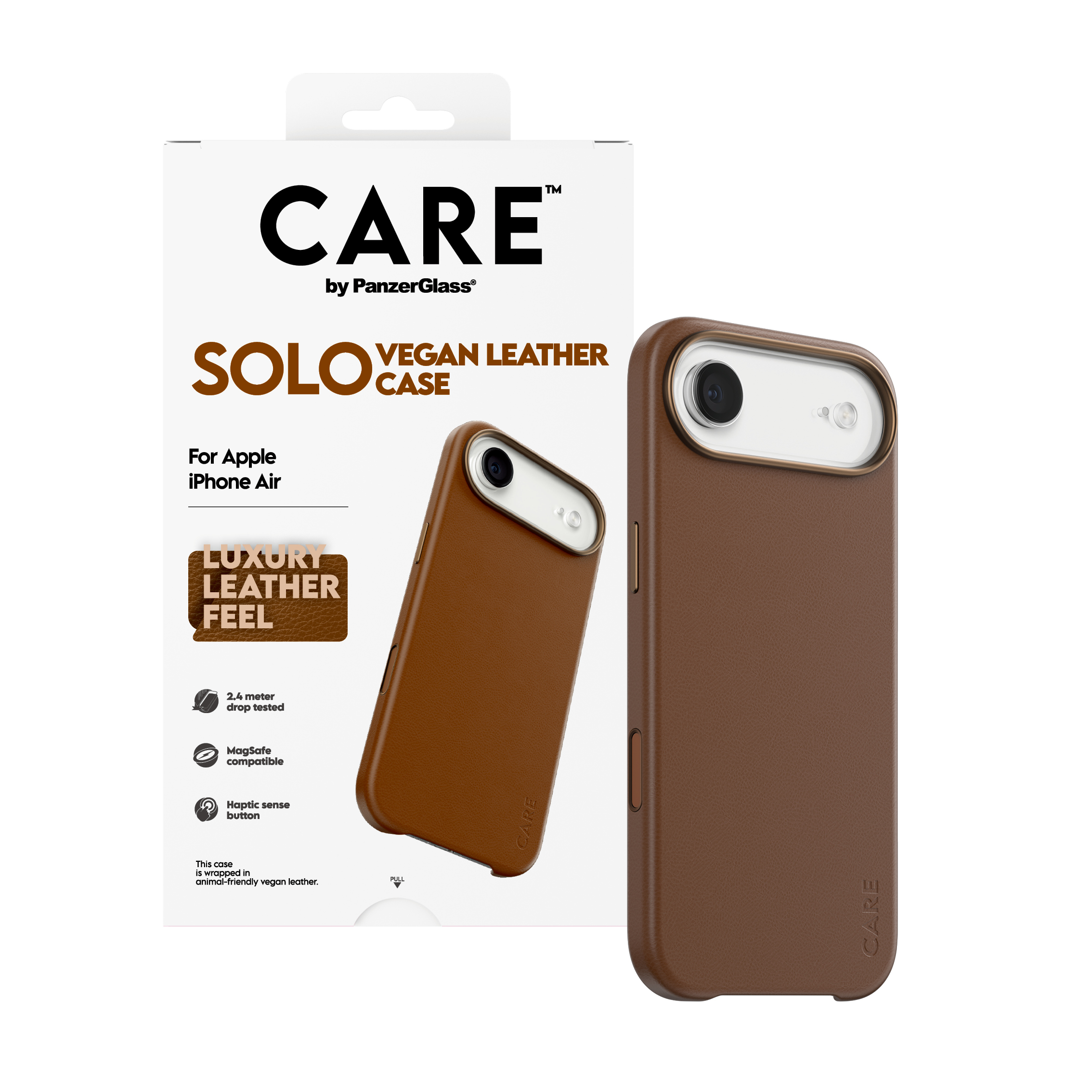 CARE by PanzerGlass Solo iPhone Air tok – barna