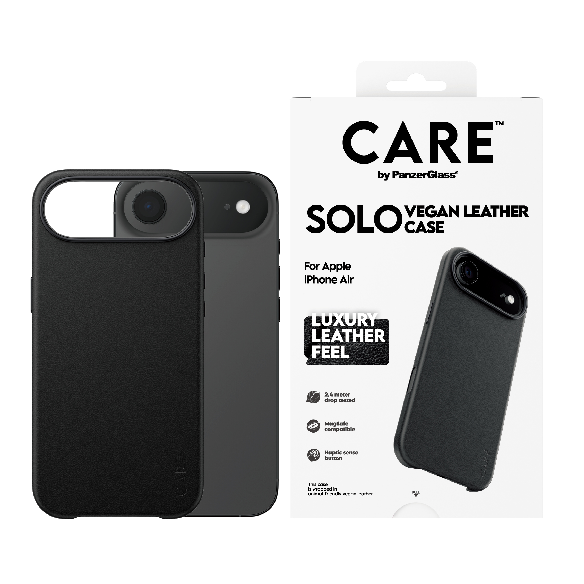 CARE by PanzerGlass Solo iPhone Air tok – fekete
