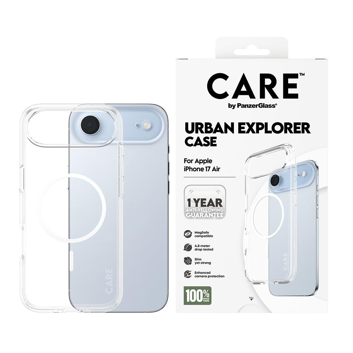 CARE by PanzerGlass Urban Explorer iPhone Air MagSafe tok - áttetsző