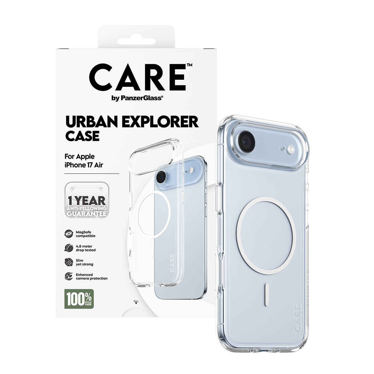CARE by PanzerGlass Urban Explorer iPhone Air MagSafe tok - áttetsző