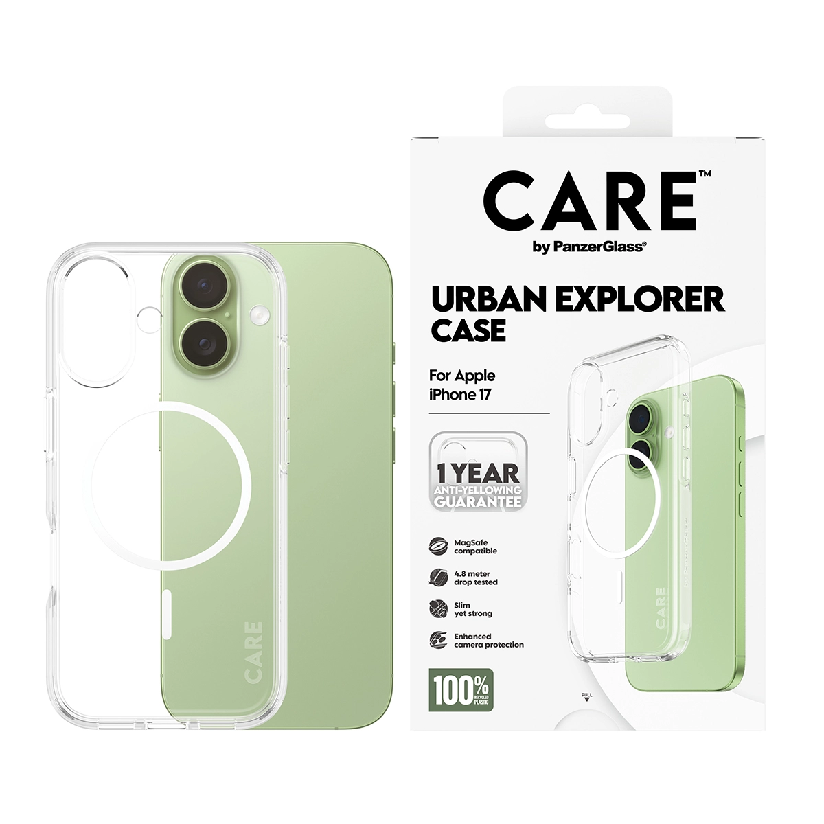 CARE by PanzerGlass Urban Explorer iPhone 17 MagSafe tok - áttetsző