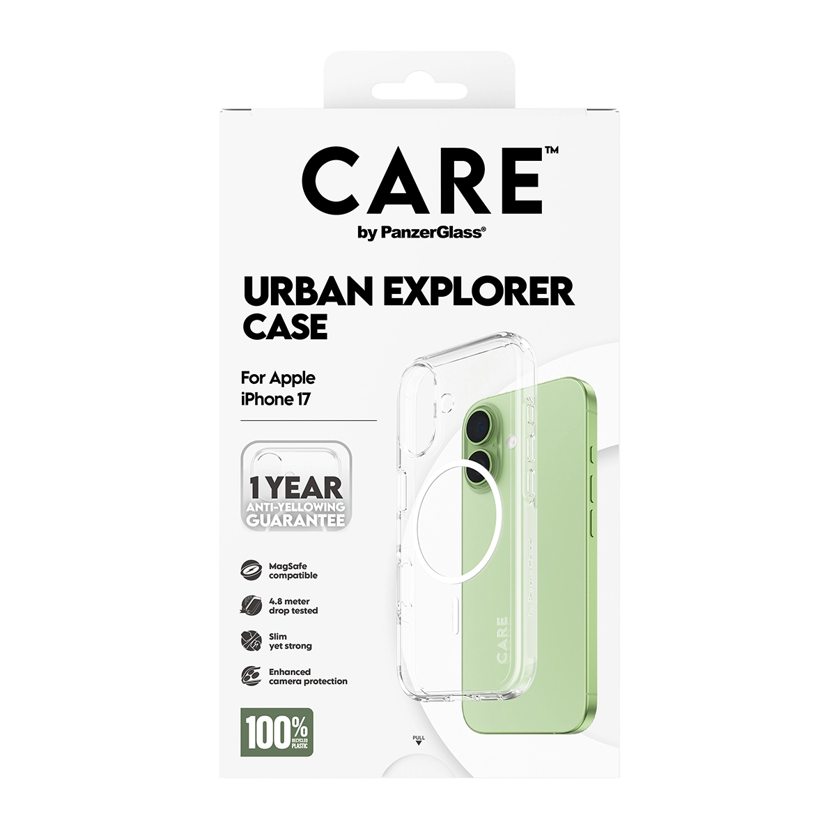 CARE by PanzerGlass Urban Explorer iPhone 17 MagSafe tok - áttetsző