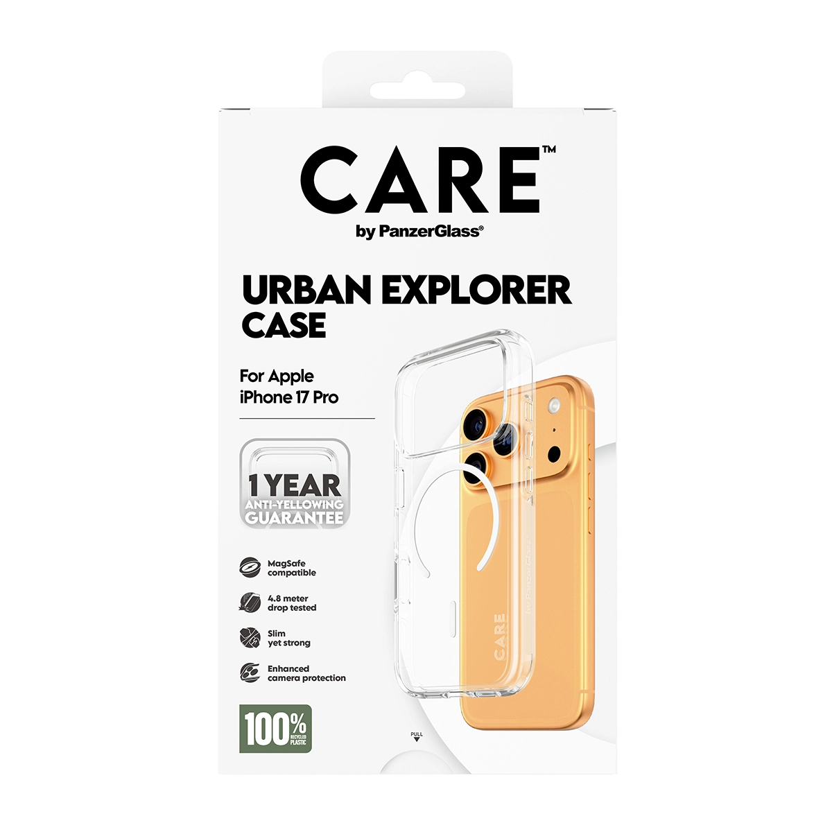 CARE by PanzerGlass Urban Explorer iPhone 17 Pro MagSafe tok - áttetsző