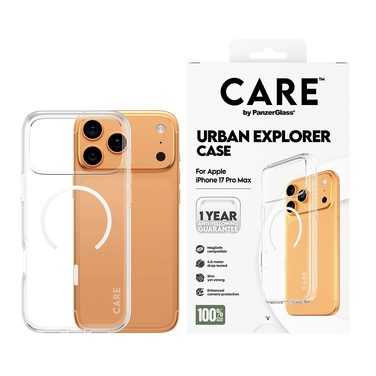 CARE by PanzerGlass Urban Explorer iPhone 17 Pro Max MagSafe tok - áttetsző