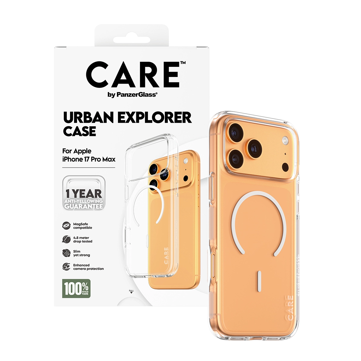 CARE by PanzerGlass Urban Explorer iPhone 17 Pro Max MagSafe tok - áttetsző